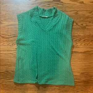 Emerald Green Cable Knit Tank Top